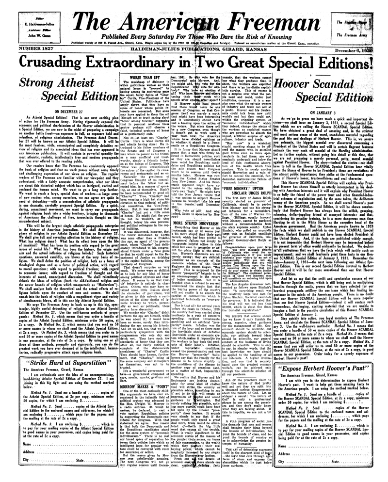 The American Freeman, Number 1827, Dec. 6, 1930.